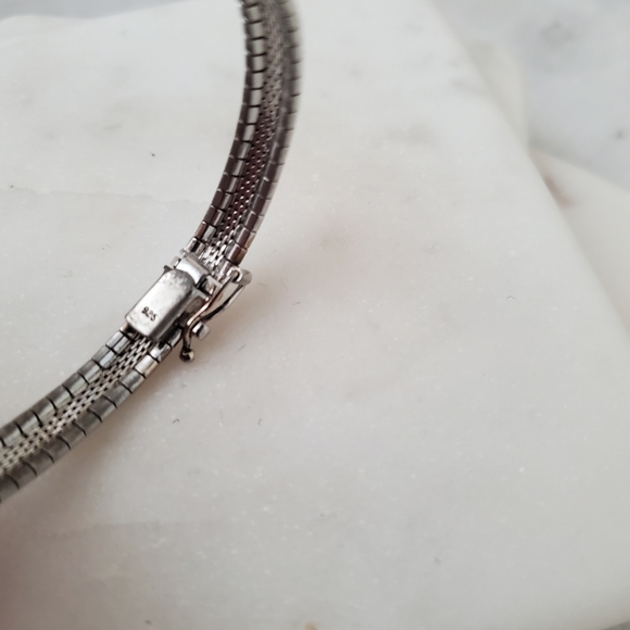 925 Sterling Silver Tri Color Bracelet - Picture 7 of 12